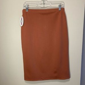 NWT Beautiful, Modest Klassy Girl Pencil Skirt in Terracotta!
